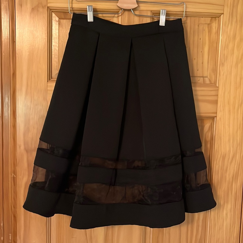 A-line pleated black Express Skirt